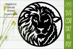 Lion and Lamb Round Wall Sign SVG, Christian Faith Laser Cut Product Image 2