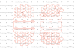 Napkin holder with honey comb svg laser cut Product Image 3