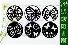 Butterfly Coasters, laser cut out garden designs 2 Product Image 2