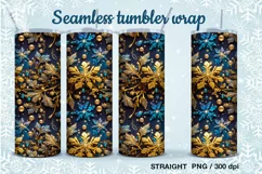 Winter vibe/ Snowflakes Tumbler Sublimation, 20 oz Seamless Product Image 1