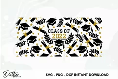 Graduate Class of 2022 Libbey Glass Can Wrap SVG | 16oz Cup Product Image 2