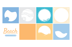 Beach Layered Paper Cut SVG - Ocean Wave Shadow Box Product Image 2