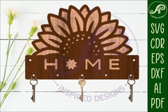 Sunflowers Key holder designs for wood and metal Product Image 2
