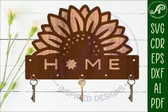 Sunflowers Key holder designs for wood and metal Product Image 2
