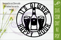 It's Always Happy Hour Beer Sign SVG | Bar Wall Art Laser Product Image 3