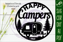 Happy Campers Caravan wall sign, camper home decor Product Image 2