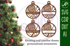 Knitting and crochet Christmas Ornament SVG Product Image 2