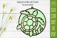 Turtle Suncatcher SVG | Ocean Window Hanger Laser Cut Fi Product Image 2