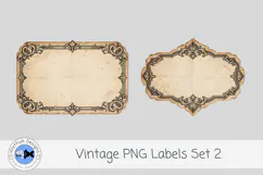 Vintage PNG Junk Journal Labels 2 Product Image 3