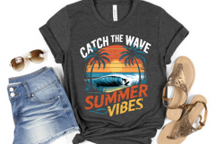 Catch the wave Summer Vibes SVG Design | SVG Cut files Product Image 3