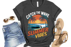 Catch the wave Summer Vibes SVG Design | SVG Cut files Product Image 3