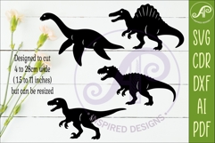 Dinosaur SVG Design for Laser Cutting, Jurassic Dino 3 Product Image 2