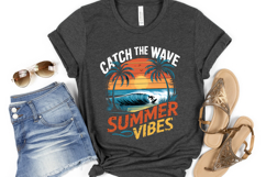 Catch the wave Summer Vibes SVG Design | SVG Cut files Product Image 3