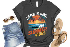 Catch the wave Summer Vibes SVG Design | SVG Cut files Product Image 3