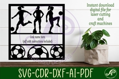 Football female name sign svg laser cut design or card Product Image 2