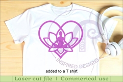 Lotus flower Yoga heart wall sign, laser cut Product Image 2