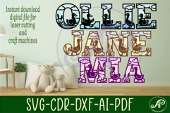Goose themed alphabet letter set. 2 layer 52 letters. Product Image 2