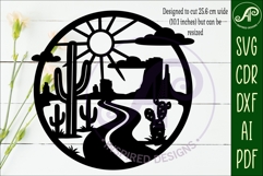 Desert road wall sign, SVG file. laser cut Product Image 2