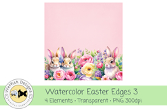 Watercolor PNG 300dpi Easter Edges 3 Product Image 3