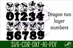 Dragon numbers, Birthday Medieval number for laser cutting Product Image 2