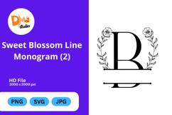 Simple Blossom Line Monogram Product Image 1