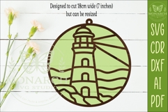 Lighthouse Suncatcher SVG | Ocean Window Hanger Laser Cut Fi Product Image 2
