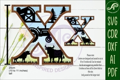 Farm Large X wall Letter 3 layer sign Product Image 2