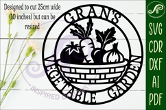 Gran's Vegetable Garden Sign SVG, Laser Cut Vegetable Garden Product Image 2