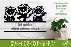 Cute Lions Name Sign SVG, Safari Animal Personalized sign Product Image 2