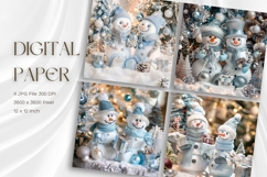Snowman Background Christmas Winter Snow Wallpaper_34 Product Image 1