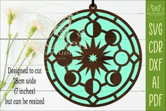 Moon phases Suncatcher SVG | celestial Window Hanger Laser Product Image 2