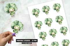 Leafy Baby in Lettuce Wrap Sticker Sublimation PNG Product Image 1