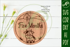 Cute farm animals themed Baby monthly milestone discs SVG Product Image 2