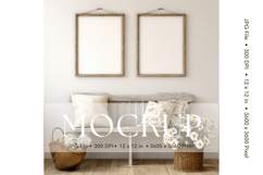 Photo Frame Mockup in Interior Room Studio Canvas Mockup_52 Product Image 1