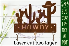 Cactus howdy Key holders for metal and laser cutting Product Image 2