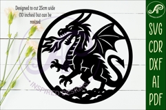 Fire Breathing Dragon wall sign svg laser cut Product Image 2