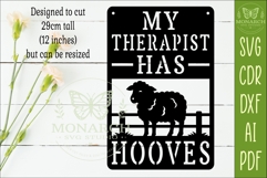 My Therapist Has Hooves Sheep Wall Sign SVG | Funny Product Image 2