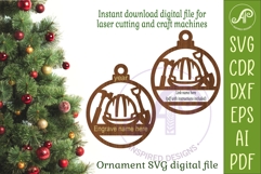Construction Worker Christmas Ornament Laser Cut Product Image 2