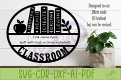 Personalized Teacher Classroom Sign SVG. Teacher decor Product Image 2
