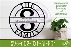 Monogram Family Letter S Name Sign SVG Product Image 2