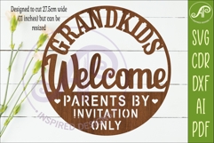 Grandkids Welcome SVG Sign | Funny Home Laser Cut Wall Sign Product Image 2