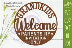 Grandkids Welcome SVG Sign | Funny Home Laser Cut Wall Sign Product Image 2