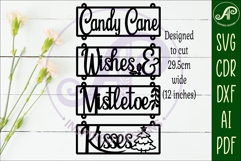 Candy wishes and mistletoe kisses wall sign Christmas Product Image 2
