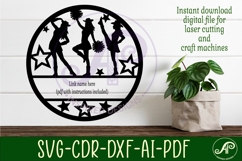Drill team Cheerleaders name sign svg laser cut Product Image 2
