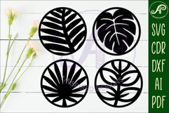 Leaf Coasters, laser cut out leaves designs d1 Product Image 2