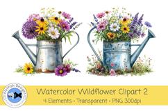 Watercolor Wildflower PNG Clipart Set 2 Product Image 3