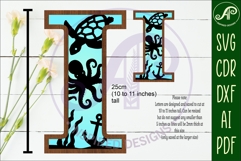 Ocean Large I wall Letter 3 layer sign Product Image 2
