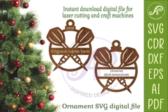 Personalized Darts Christmas Ornament SVG, Dart Player Product Image 2