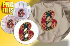 B Doodle Letter Style Sublimation Whimsical Christmas Fun! Product Image 1