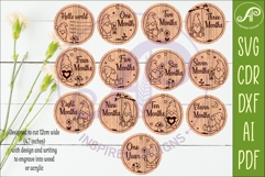 Gnome Baby Milestone Discs SVG for Laser Cutting Product Image 2